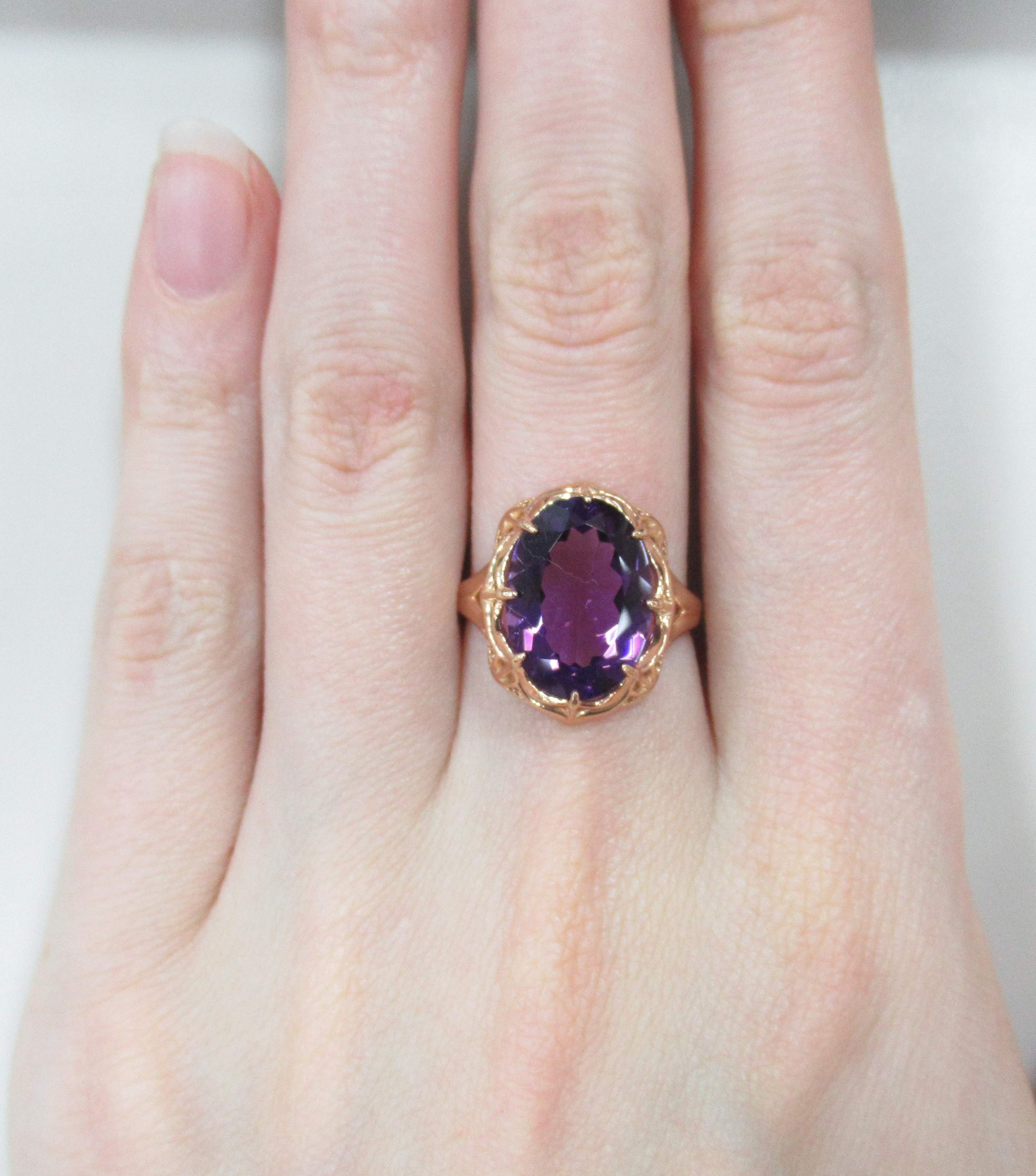 Серебряное кольцо с аметистом